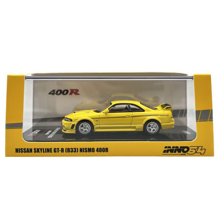 1/64 NISSAN SKYLINE GT-R R33 LIGHTNING YELLOW DIECAST - Inno64, Hobbies ...