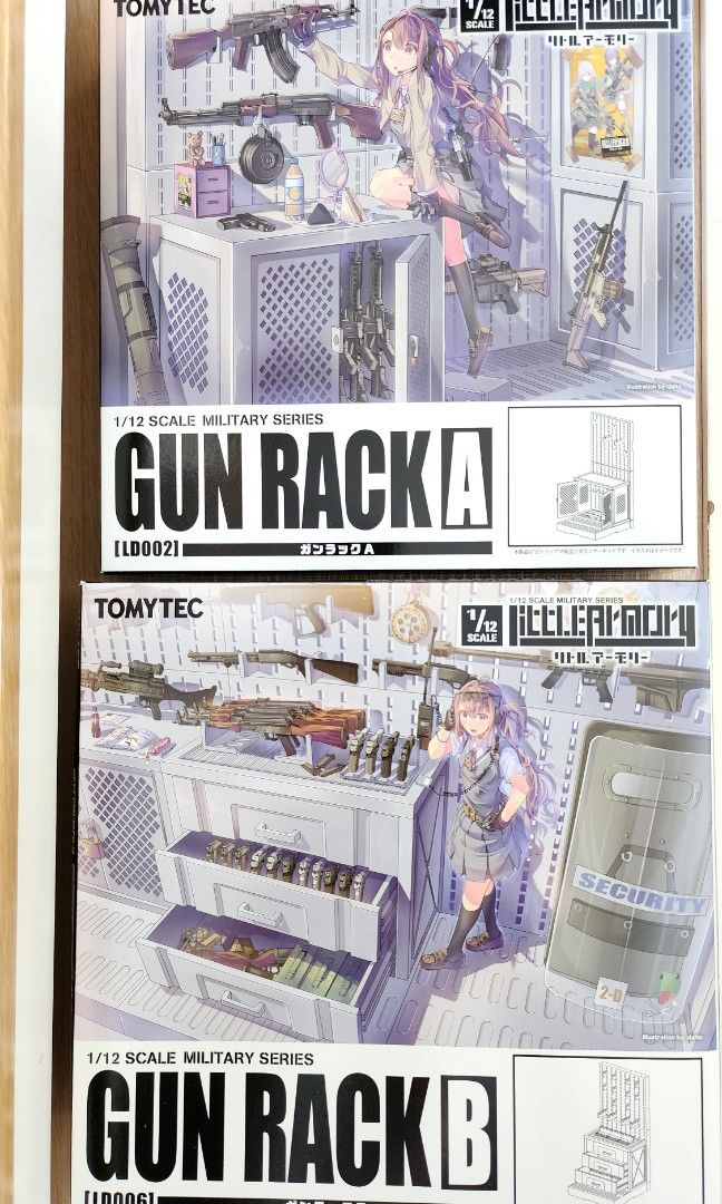 Tomytec 1/12 Little Armory Gun Rack A & B LD002 & LD006, 興趣及遊戲, 玩具 & 遊戲 ...