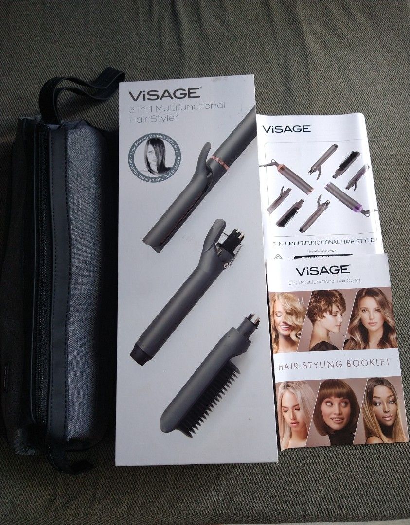 3 in 1 Visage Hair Straightener smootherz curler waver with travel bag set AUS Beauty Personal Care Hair on Carousell