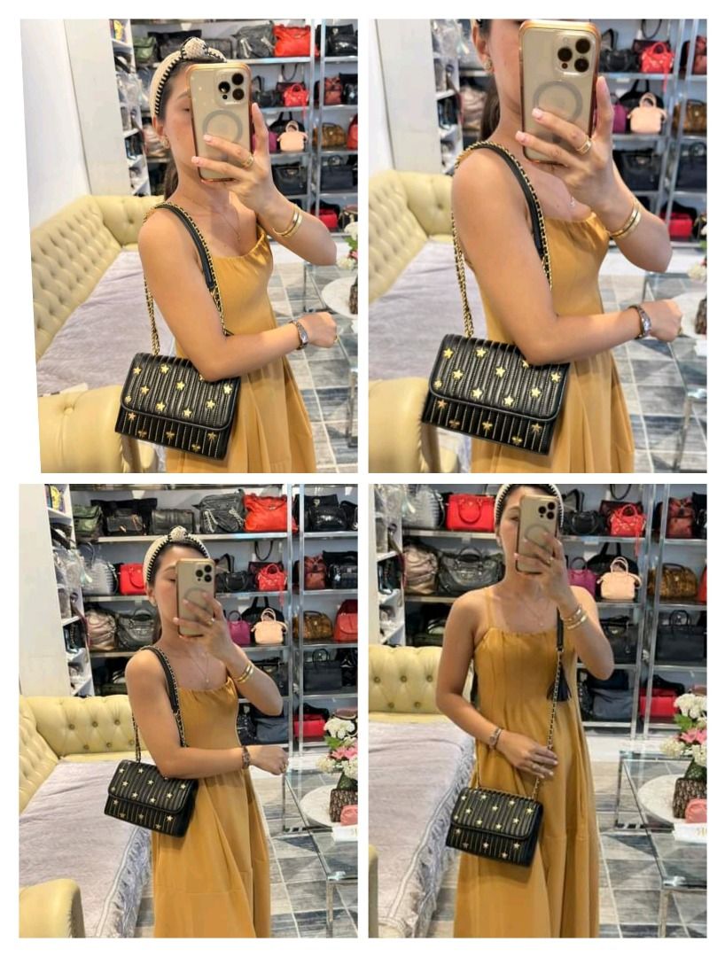 Tory Burch Black Fleming Star Stud Small Convertible Bag Luxury Bags Wallets on Carousell