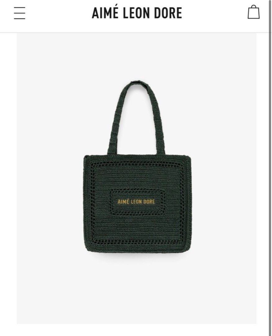 バッグ Aime Leon Dore Crochet Tote Bag Navy Aime Leon Dore Crochet Tote Tan - SS23 - US