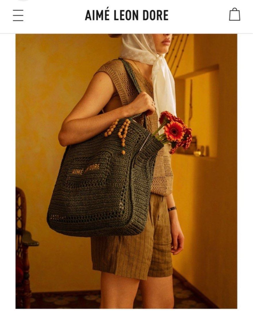 Aime Leon Dore Crochet Tote bag ald, 名牌, 手袋及銀包- Carousell