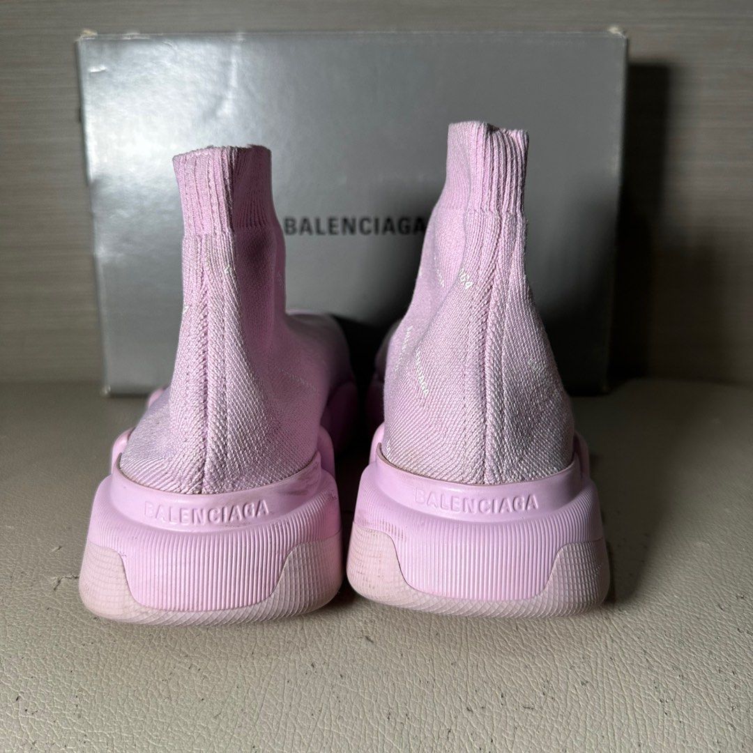 Purple balenciaga speed trainer clearance
