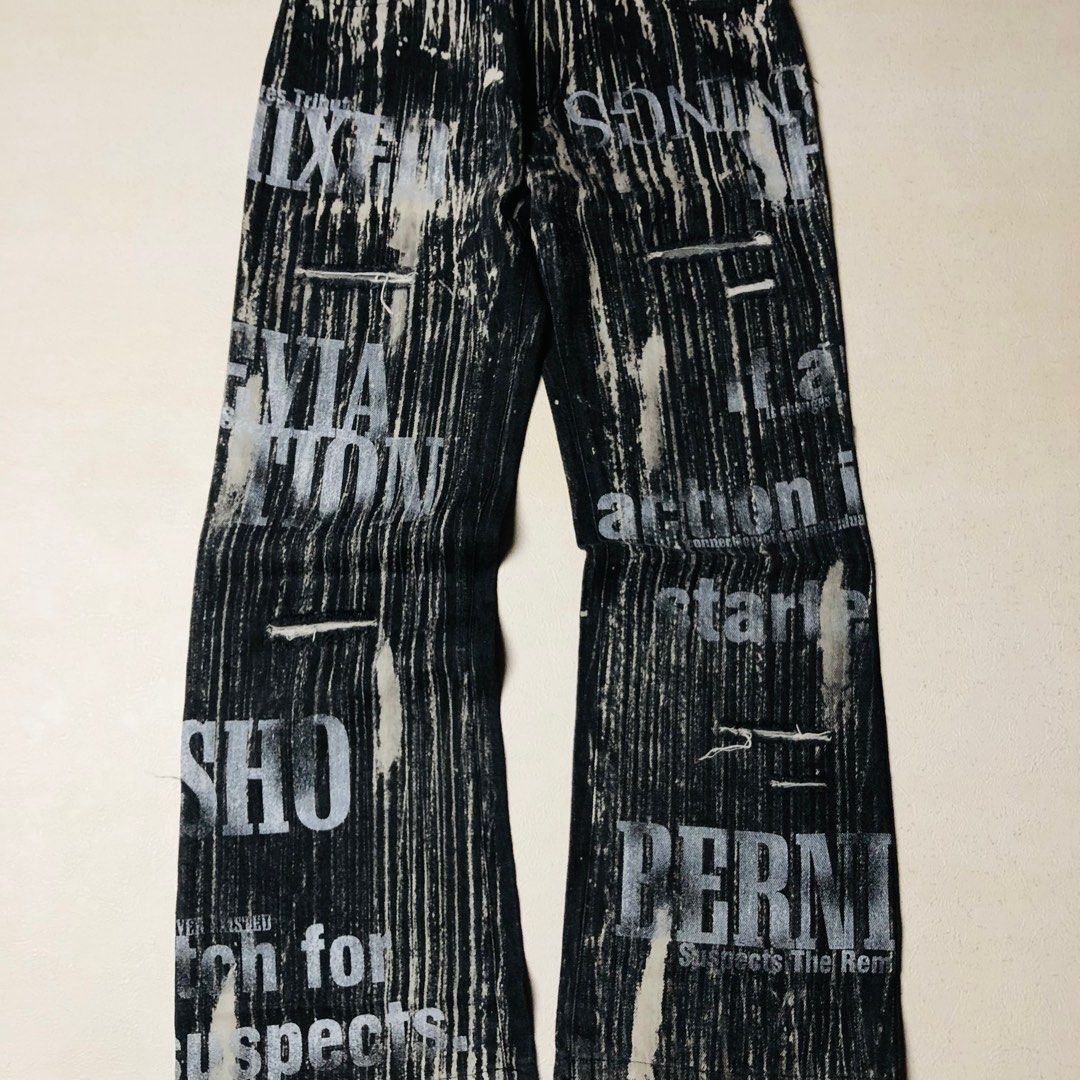 00s bernings-sho フレアデニム 英字 十字架 スカル y2k 00s bernings