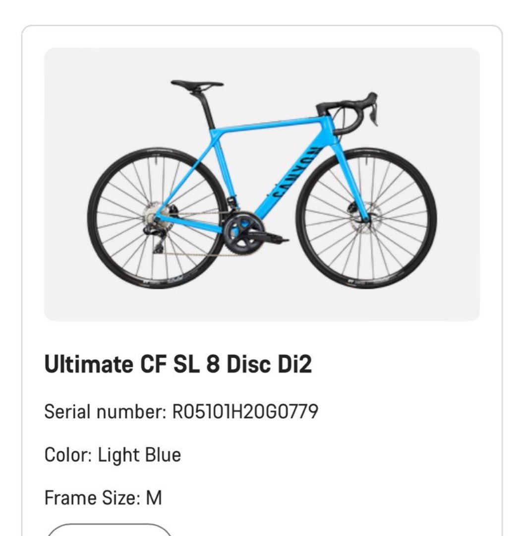 Canyon Ultimate Road Bike Super Light for sale Sports Equipment Bicycles Parts Bicycles on Carousell