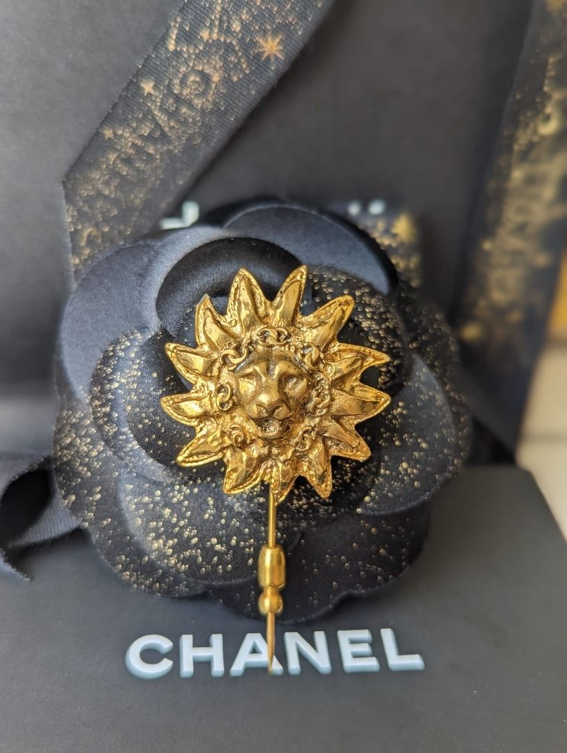 Chanel CC Logo Vintage Lion Brooch Pin RARE with box Women s Fashion Jewelry Organisers Brooches on Carousell
