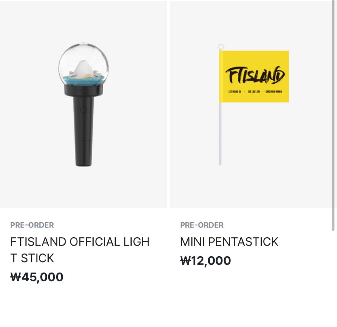 FT Island Official Lightstick & Mini Pentastick, Hobbies
