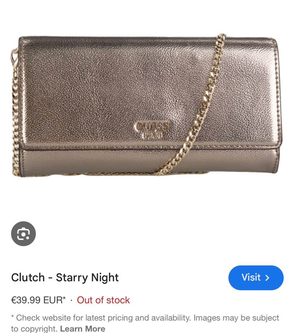 Guess Starry Night Flap Clutch with chain