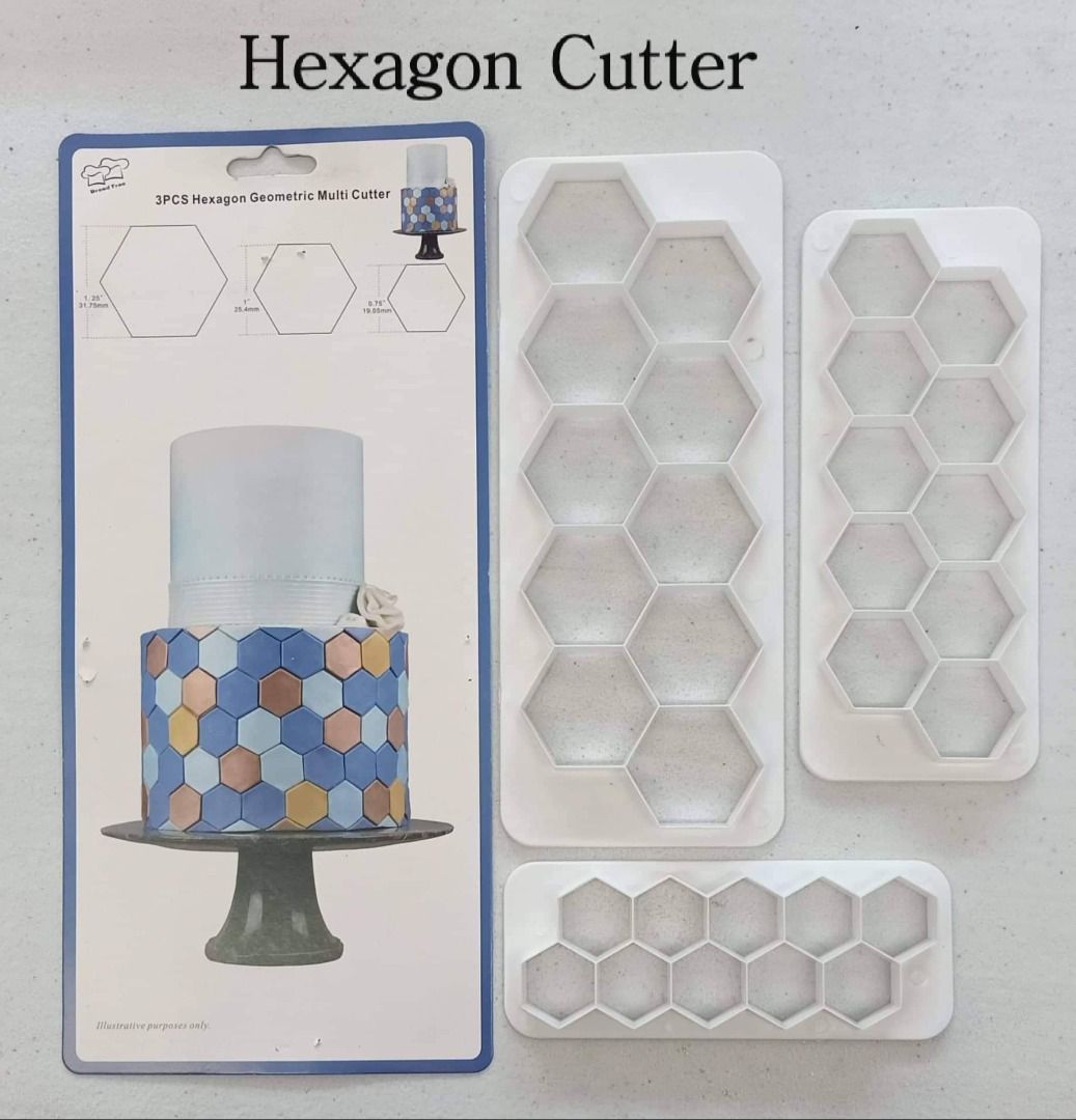 Hexagon Geometric Multi Cutter 3s (Baking Tool) (Category: Cookware & Accessories) located in Caloocan City. Submitted by onidranreb (Listing ID 1312205185, Image 1). Description: Baking DecoratingTool - 3 Pcs Hexagon Geometric Multi Cutter..