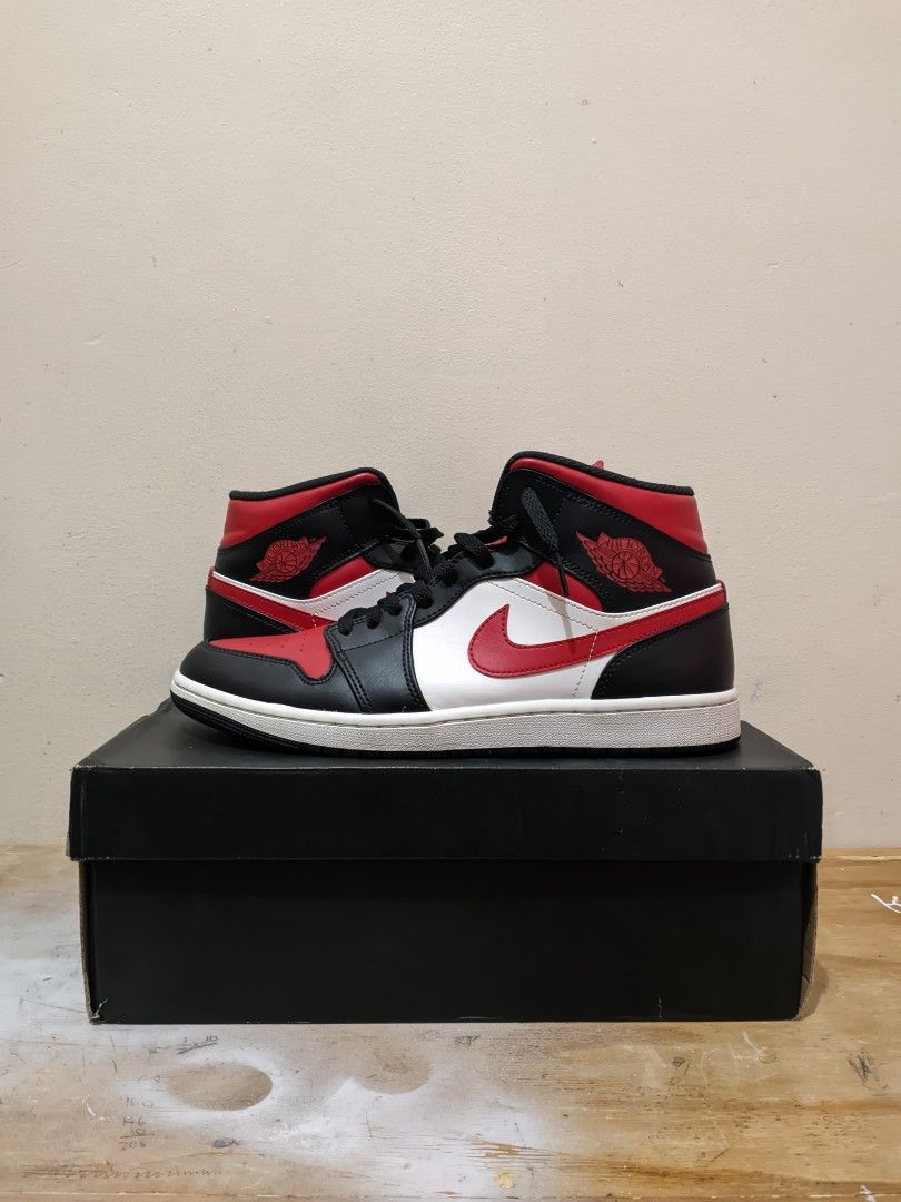 HOT Nike Jordan Jordan Bred Toe Mid Jordan Mid Bred Toe