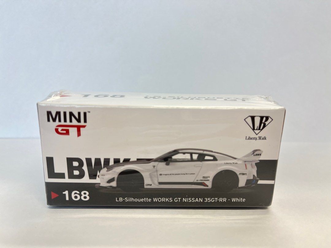 MINI GT　No.168　GT-R MINI GT 168 LB-Silhouette WORKS GT NISSAN 35GT-RR Ver.1 White RHD