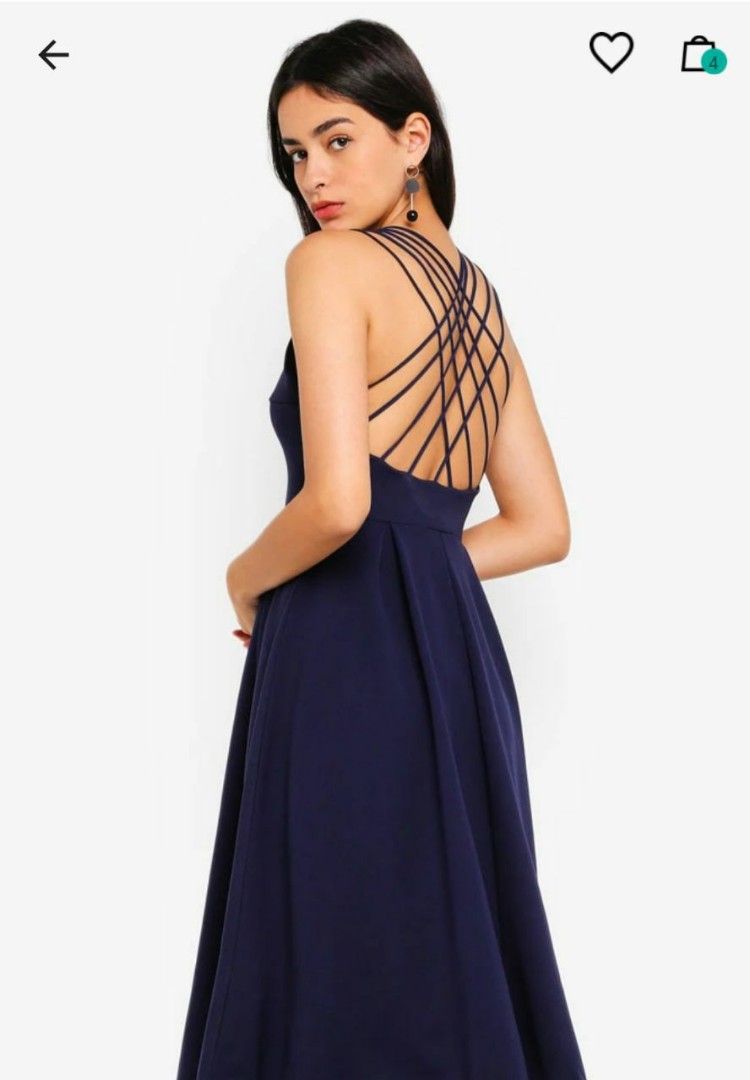 Missguided navy bridesmaid dress hot sale