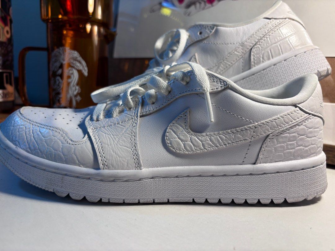 Nike Air Jordan 1 Low G - White Core (Category: Sneakers) located in Makati City. Submitted by zxcvbneil (Listing ID 1312230962, Image 3). Description: Used twice (mall) Less than 10K mileage No box.