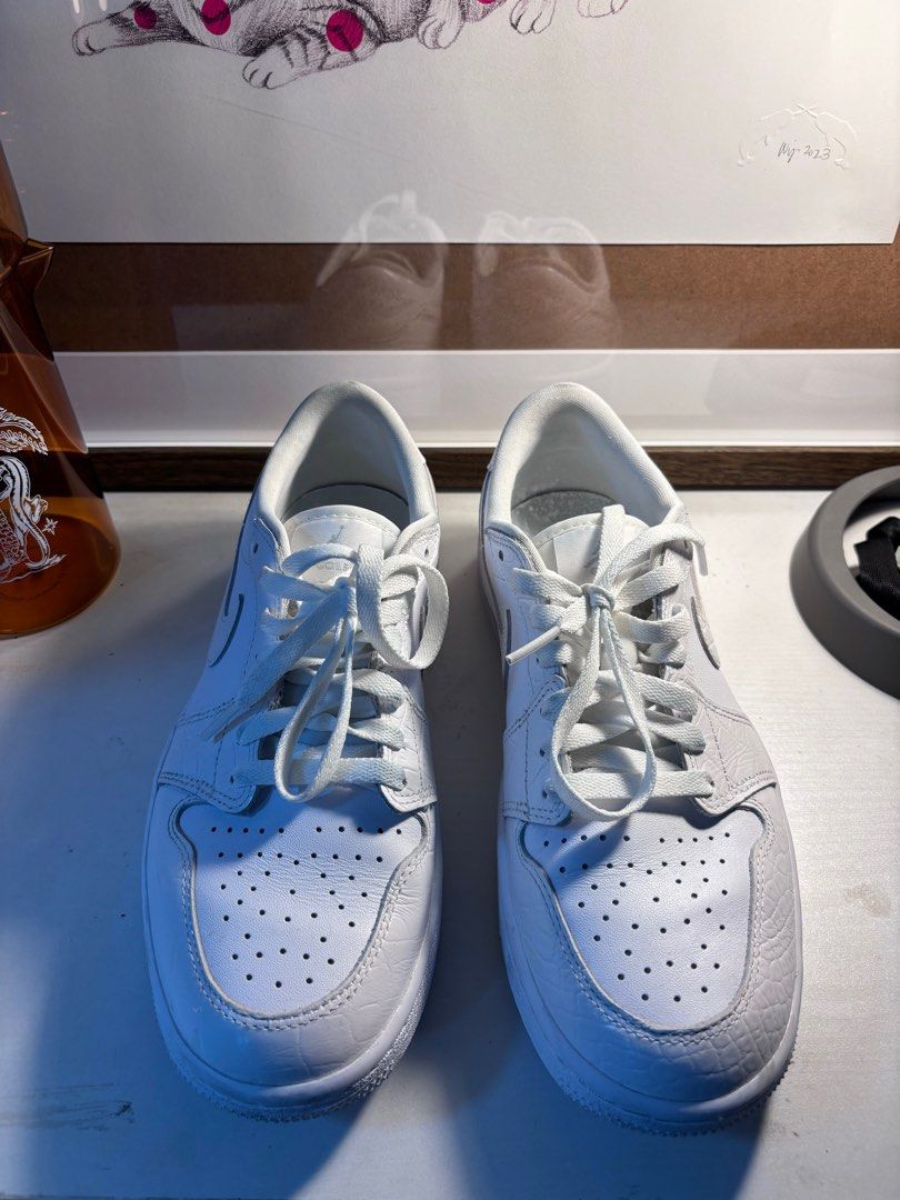 Nike Air Jordan 1 Low G - White Core (Category: Sneakers) located in Makati City. Submitted by zxcvbneil (Listing ID 1312230962, Image 2). Description: Used twice (mall) Less than 10K mileage No box.