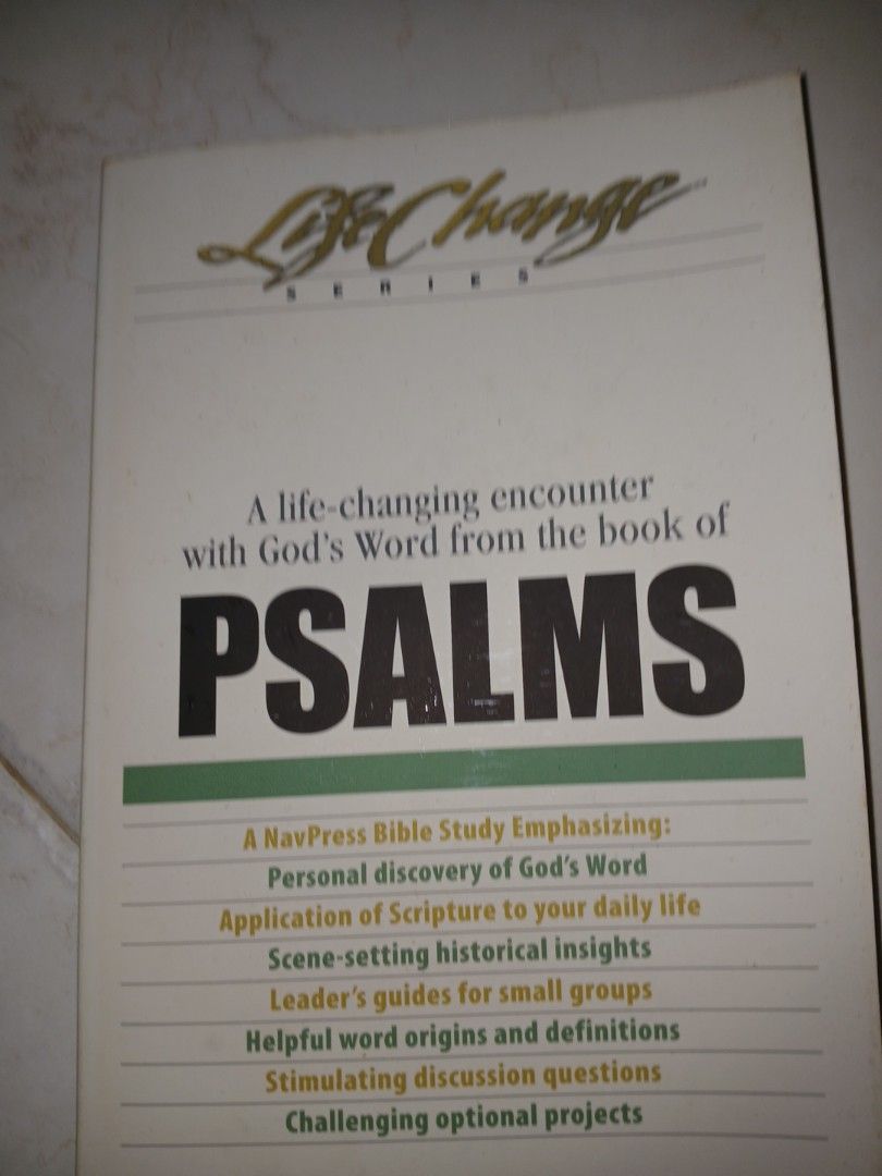 Psalm devotion (Category: Religion Books) located in Singapore. Submitted by gowatchonepiece (Listing ID 1312228296, Image 1). Description: brand new with no writings inside, yellow due to time, but clean. very helpful to grow in prayer:).
