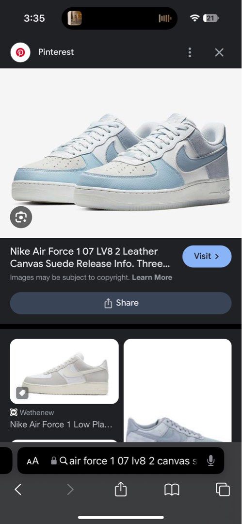 RARE discontinued AF1 Tri tone blue Men s Fashion Footwear Sneakers on Carousell