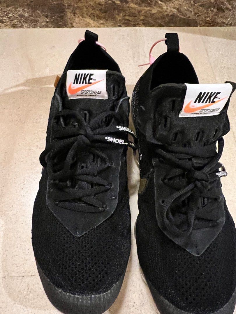 REDUCED THE 10 NIKE OFF WHITE VAPORMAX BLACK Luxury Sneakers Footwear on Carousell