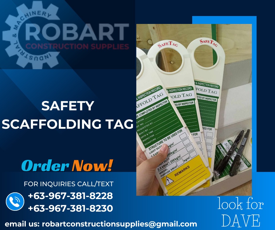 SAFETY SCAFFOLDING TAG, Commercial & Industrial, Construction Tools ...