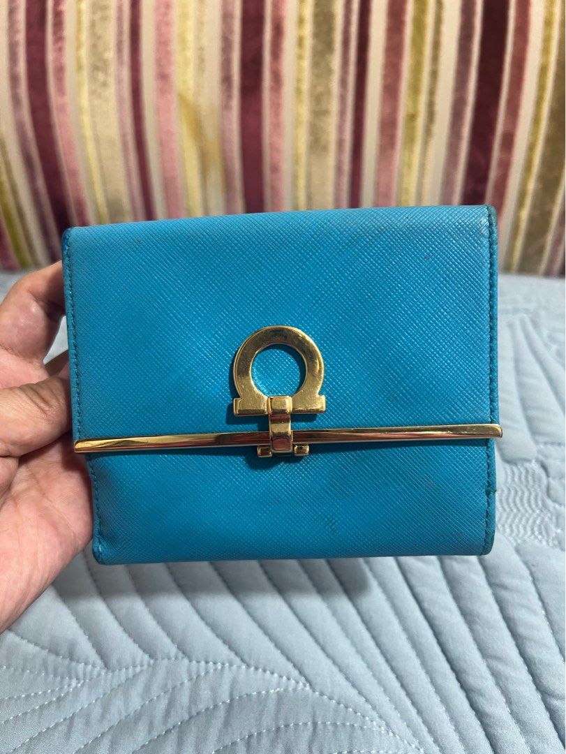 Ferragamo wallet blue shop