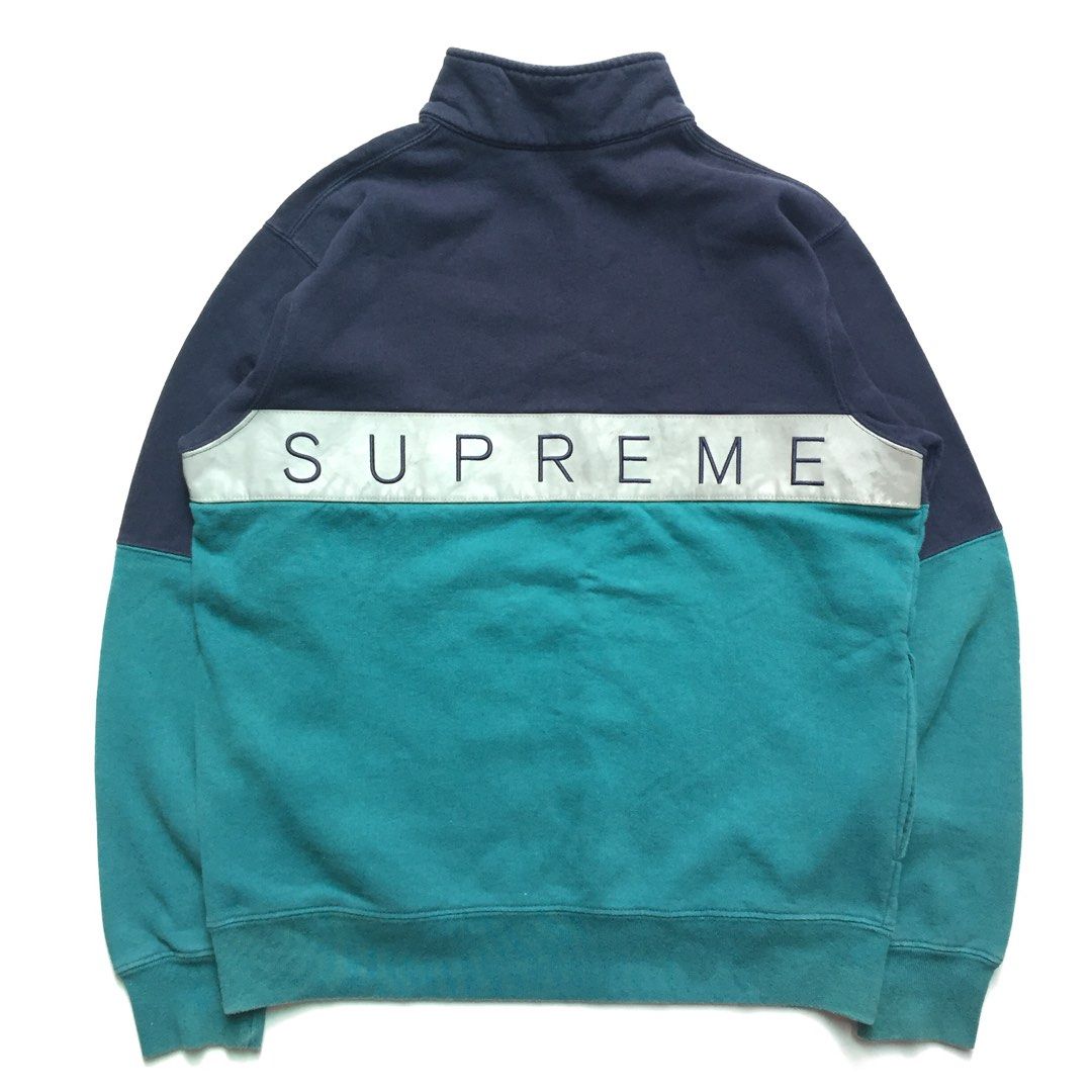 Supreme two tone half zip discount