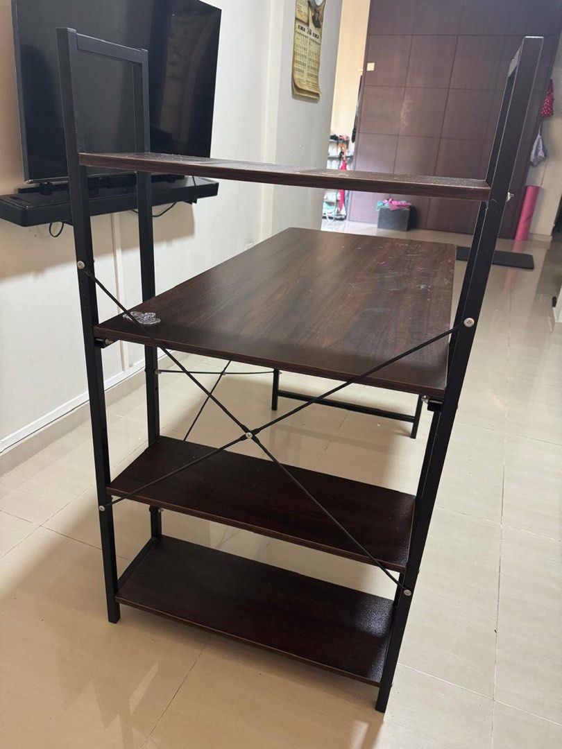 Table (Category: Tables & Sets) located in Singapore. Submitted by samimmu (Listing ID 1312104746, Image 3). Description: Sturdy office or kids study table with book shelf or space for printer.