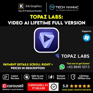 Topaz Labs Full Suite Lifetime Software: Sharpen / DeNoise / Photo AI ...