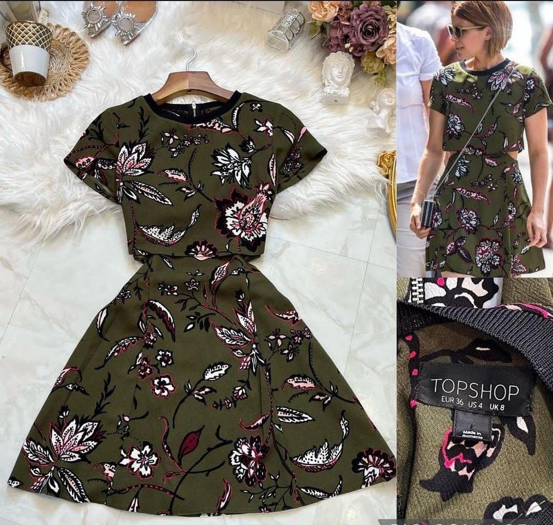 Topshop olive green dress on sale