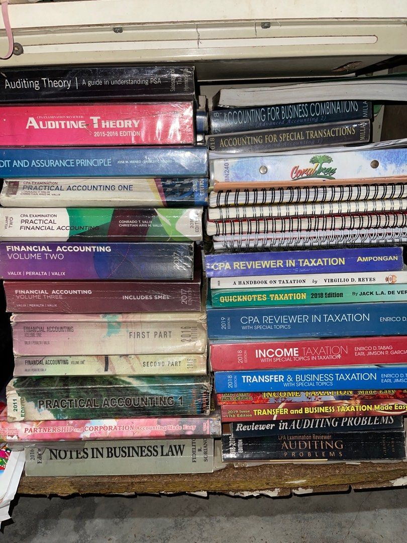 Used accounting books (Category: Textbooks) located in Makati City. Submitted by anjjjjx (Listing ID 1312135045, Image 1). Description: List of available books: MS: Management Consultancy Textbook- Cabrera, 2015 (₽60) Management Advisory Services Reviewer- Bobadilla, 2014 (P130) FAR: Basic accounting Textbook- Ballada, 2015 (P120) Practical accounting Vol 2 Reviewer- Valix, 2016 (P120) Fin accounting Vol 2 Textbook- Valix, 2017 (P120) Fin account