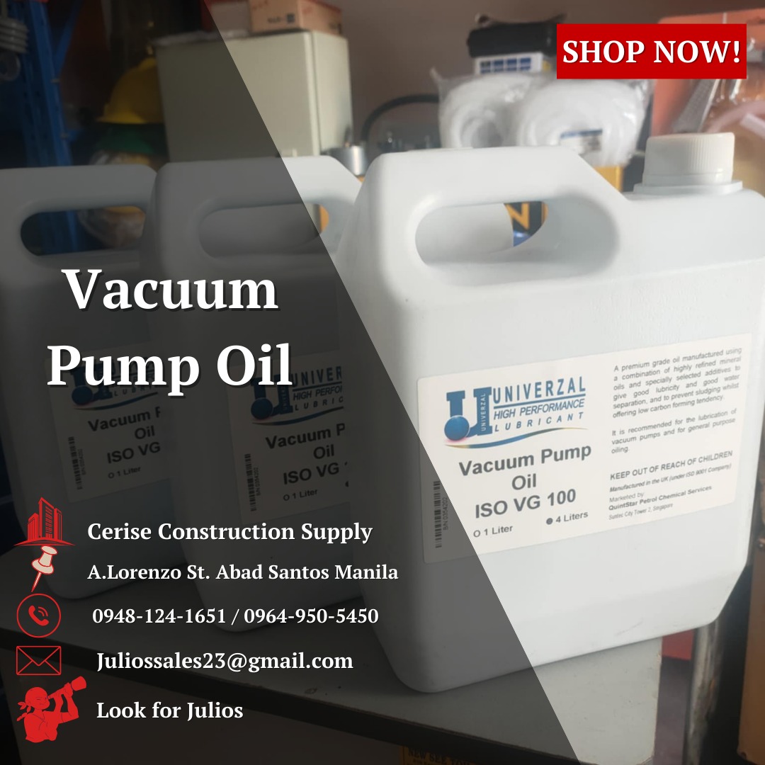 Vacuum pump oil commercial industrial construction tools