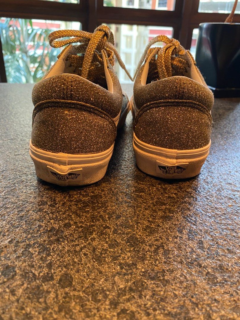 Gold glitter vans new arrivals