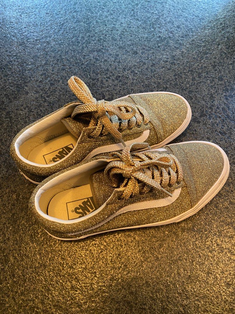 Gold glitter vans old skool shop