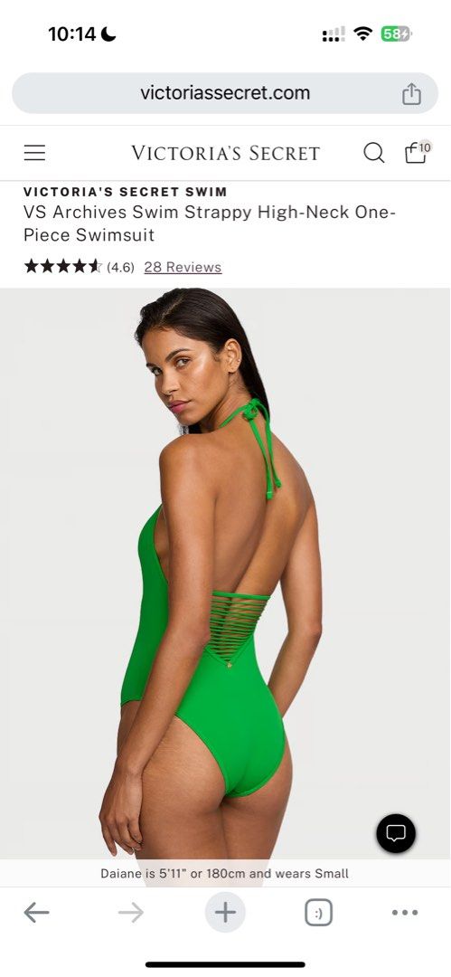 VICTORIA S SECRET SWIM VS Archives Swim Strappy High Neck One Piece Swimsuit Island Jade