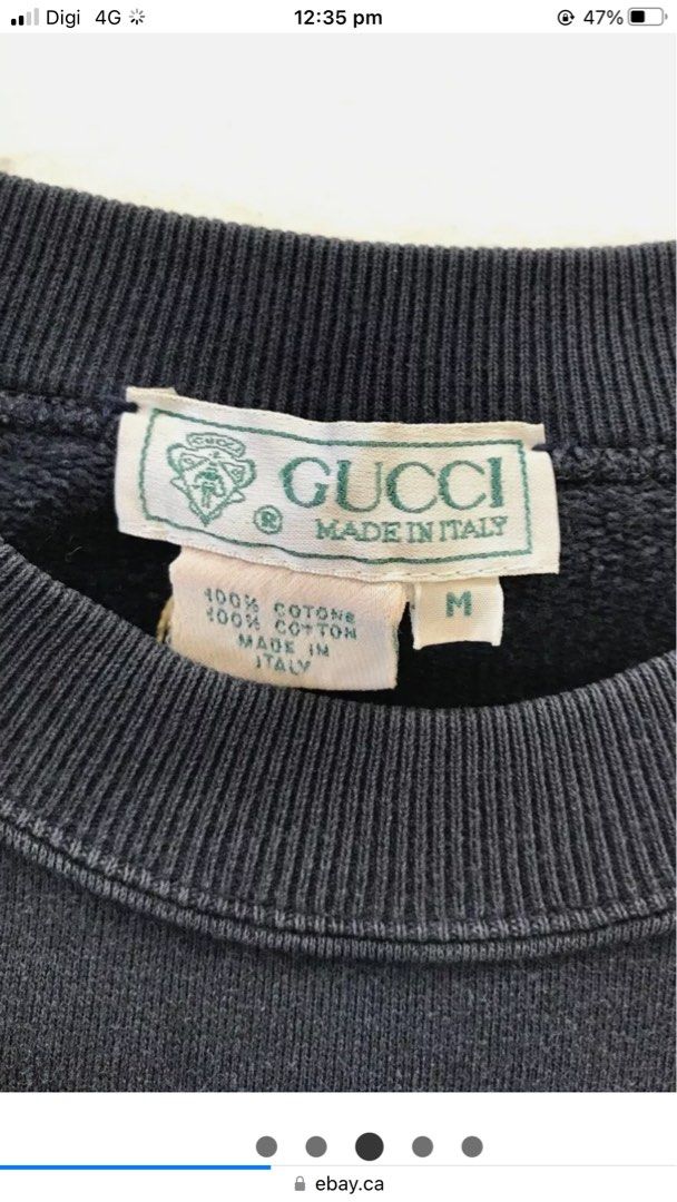 Vintage Gucci Authentic Gucci Sweatshirt Logo Sulam