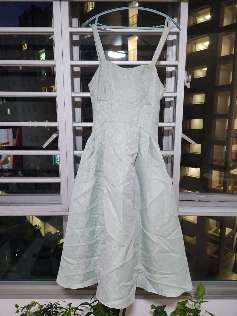 Zalora occasion mint midi formal dinner dress