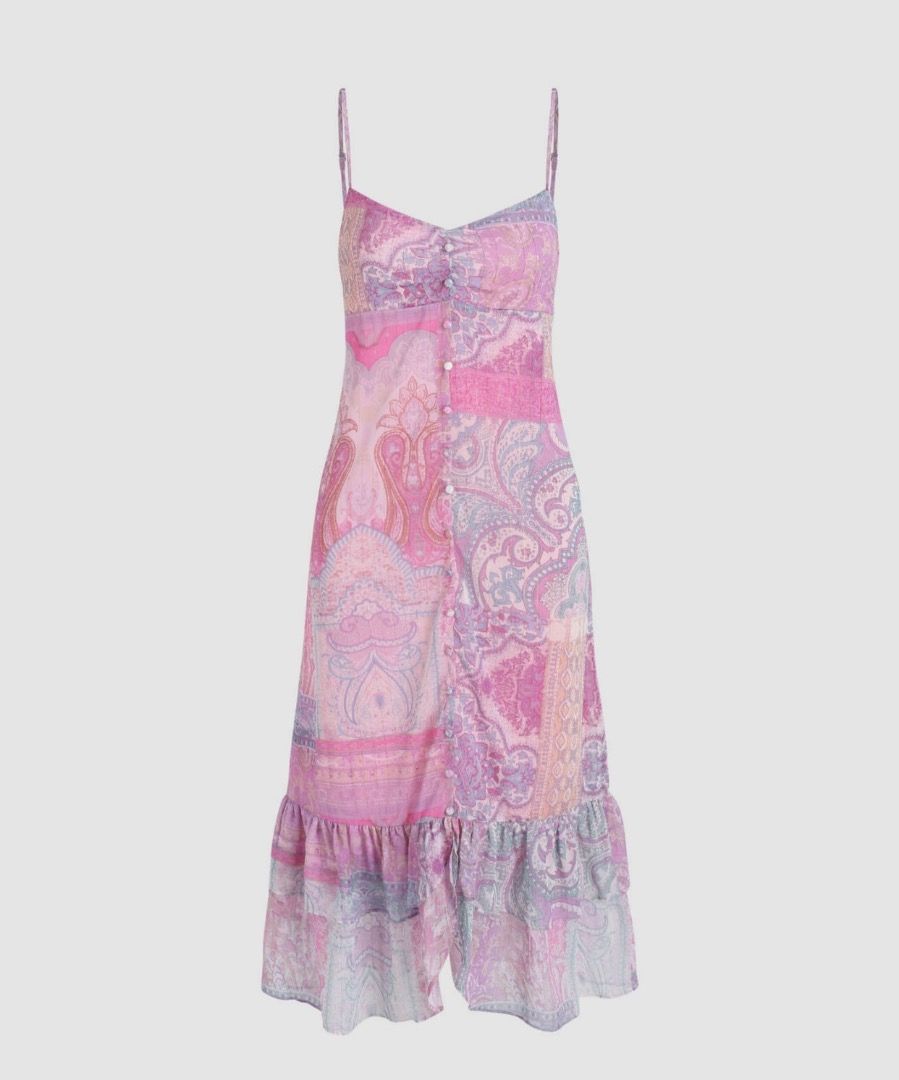 zara pink paisley dress Zara Pink Paisley Mini Dress