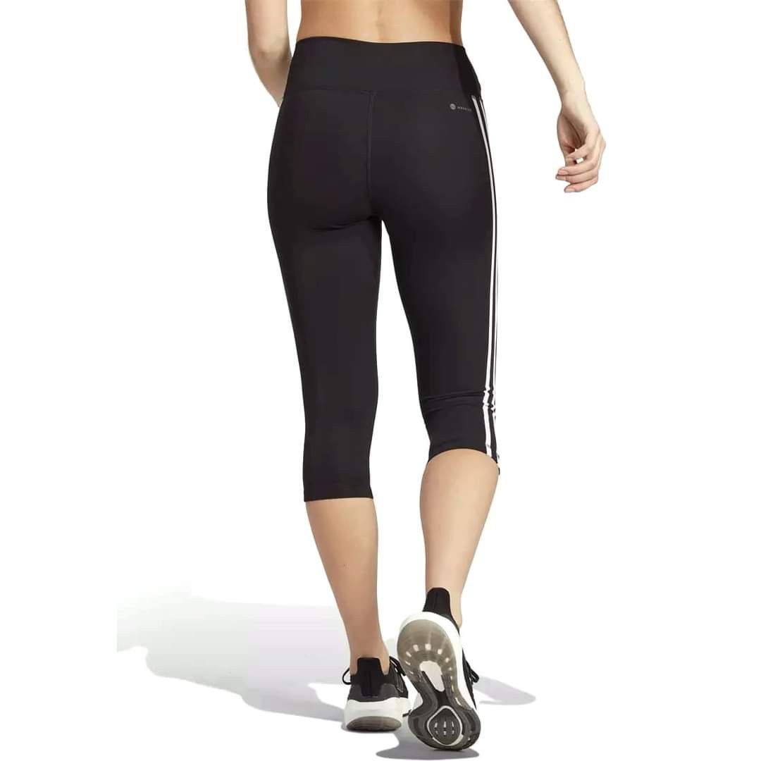 ADIDAS TRAIN ESSENTIAL STRIPES HIGH WAIST 3/4 TIGHTS- LEGGING SPORT  WANITA(5608)