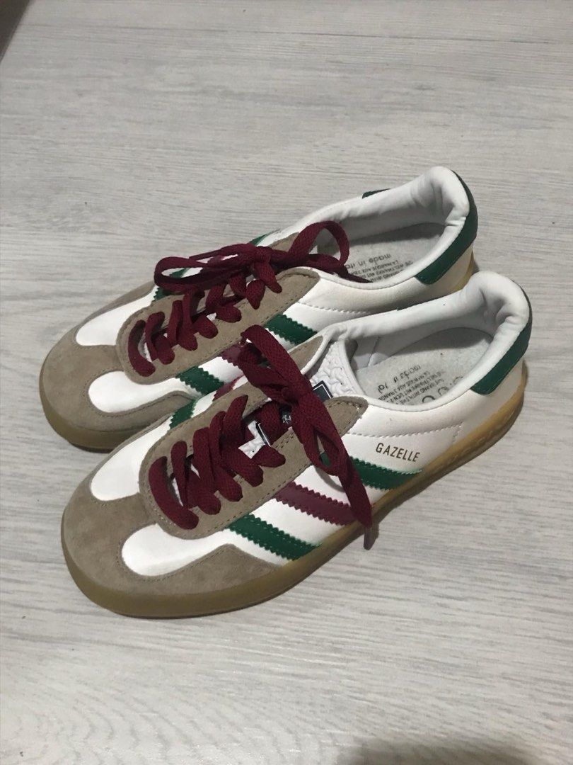 adidas gazelle silver green womens Adidas x Gucci Gazelle Sneaker G