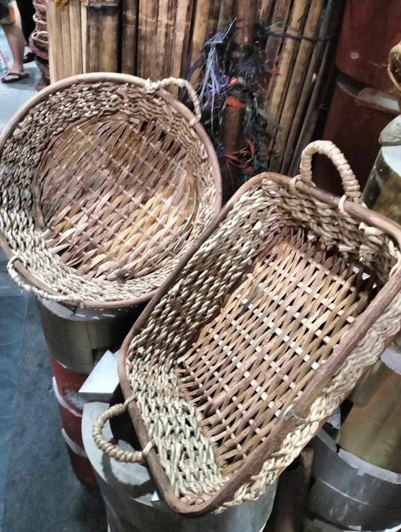 Basket trays pure rattan ‼️ (Category: Gift Baskets & Hampers) located in Pasig City. Submitted by shytorres (Listing ID 1317363075, Image 1). Description: Rattan basket trays ‼️ Perfect sa lahat ng occasion🌴🌿🌵 Size 13x11x9 inches 330 php only ‼️ MESSAGE US FOR ORDERS ‼️ 📍pasig location.