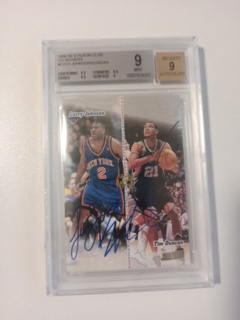 Tim Duncan Stadium Club Co-Signers Auto