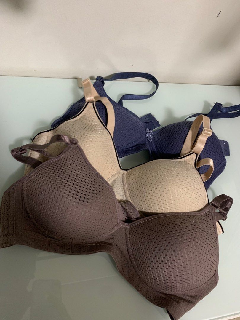 Bra Set 3pcs (Category: Undergarments & Loungewear) located in Manila. Submitted by declutteringdani (Listing ID 1317328380, Image 2). Description: Used this only once each. Don’t use bras anymore. Size 42/95 on the tag I’m a 36B and it fits just fine Price is slightly negotiable Rfs:decluttering Loc:feu diliman.