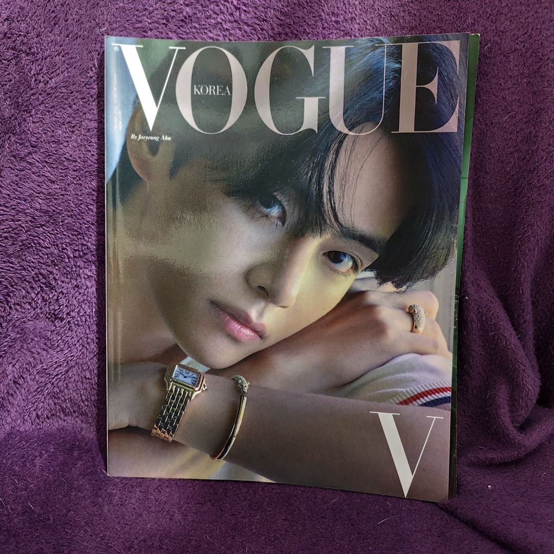 BTS Magazine - V VOGUE Korea (Category: Magazines) located in Davao. Submitted by birdiesells (Listing ID 1317291317, Image 1). Description: rfs: need funds AND decluttering! need space huhu not sealed but is in very good condition. stored in a box and was rarely touched DM for more photos might give discounts if you purchase 2 or more! 💜.