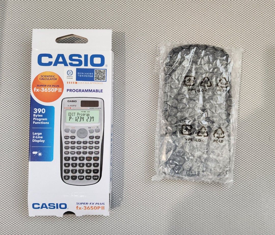Casio fx-3650P II 計數機(有單), 電腦＆科技, 電腦周邊及配件, 其他- Carousell