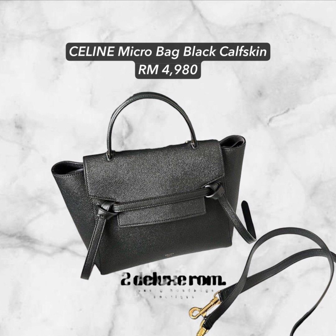 CELINE Micro Bag Black Calfskin FIXED PRICE Luxury Bags Wallets on Carousell