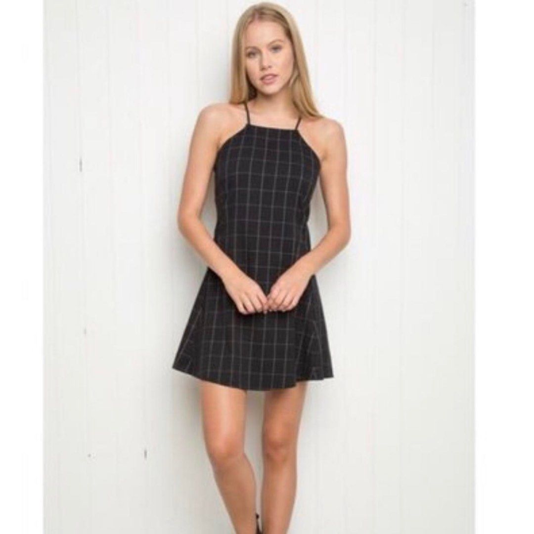 pencil dress halter Parting Ways Halter Mini Dress Burgundy main image 0