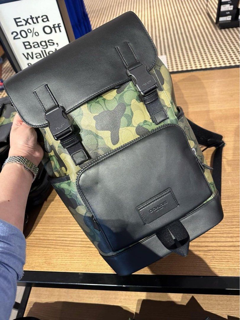 Coach camouflage backpack 2025