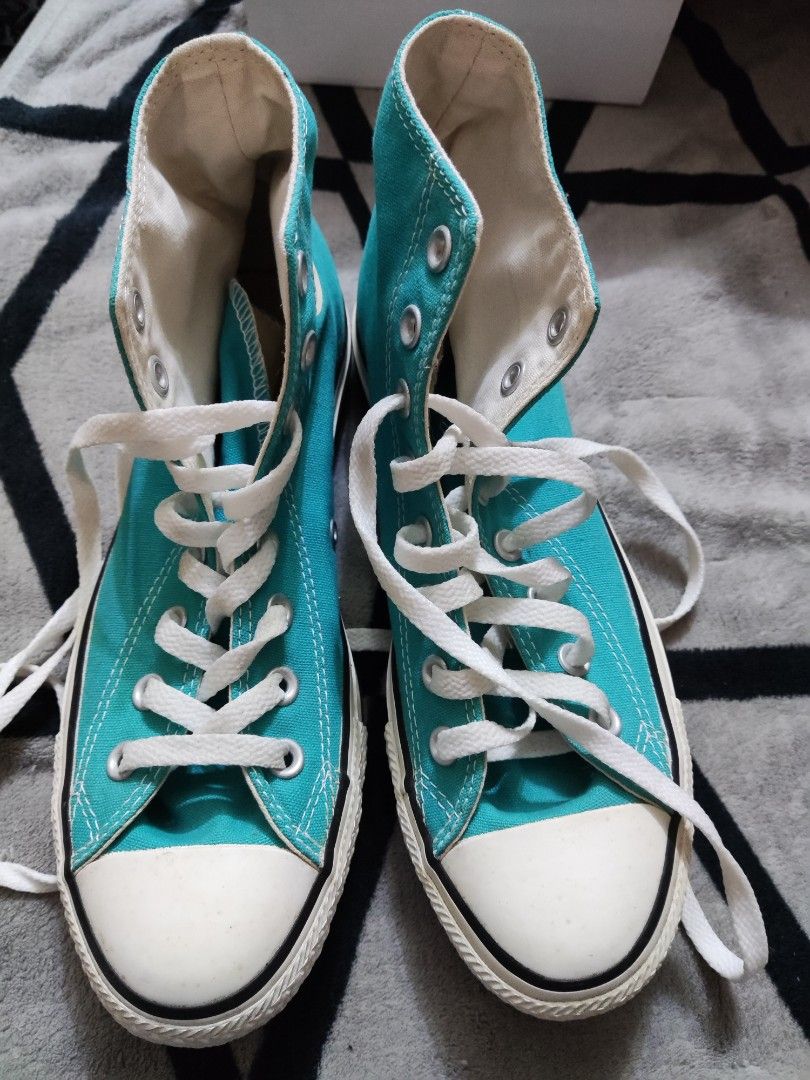 Womens teal converse high tops deals