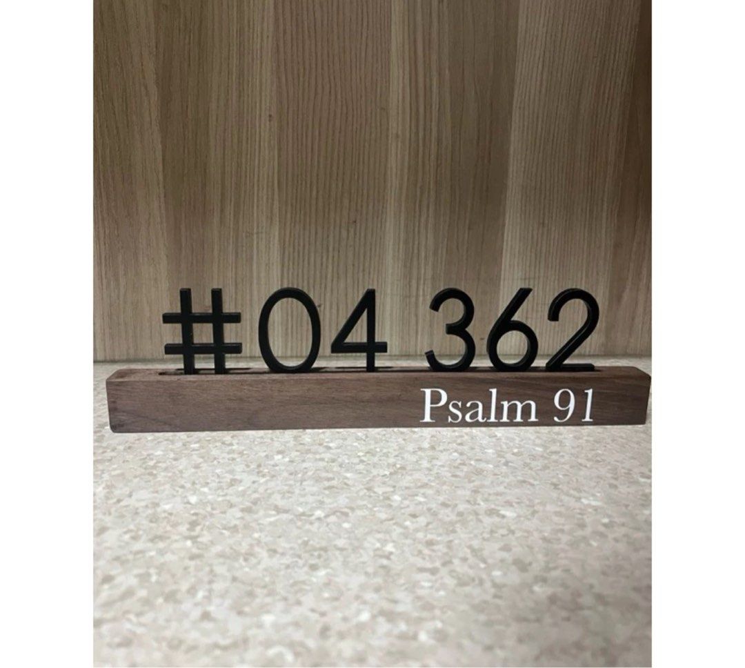 Customised Unit Sign Door Sign/ acrylic number plate, room number plate ...