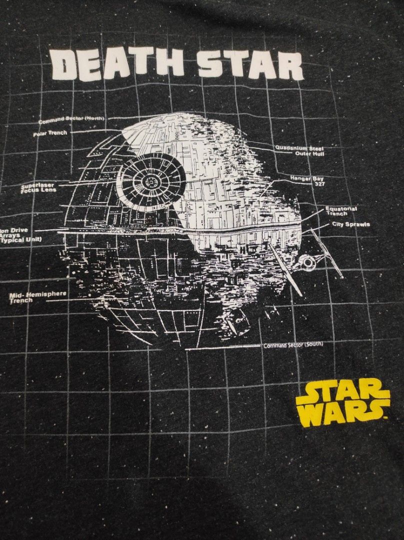 Death Star (Star Wars) (free shipping) (Category: Tshirts & Polo Shirts ) located in San Pablo. Submitted by macmaiamax (Listing ID 1317345804, Image 2). Description: Death Star shirt Medium on tag Length 27.5 Width 19 Very good condition.
