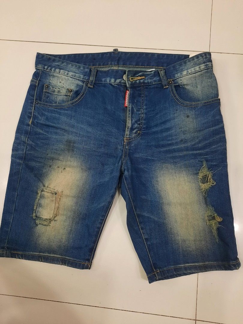 Dsquared denim shorts (Category: Shorts) located in Santa Maria. Submitted by jordangail (Listing ID 1317225878, Image 1). Description: dsquared jorts 48 on tag waistline 32 length 19 leg opening 8.5 solid neto metal ying design sa back pocket mine na gcash lbc.jnt god bless.