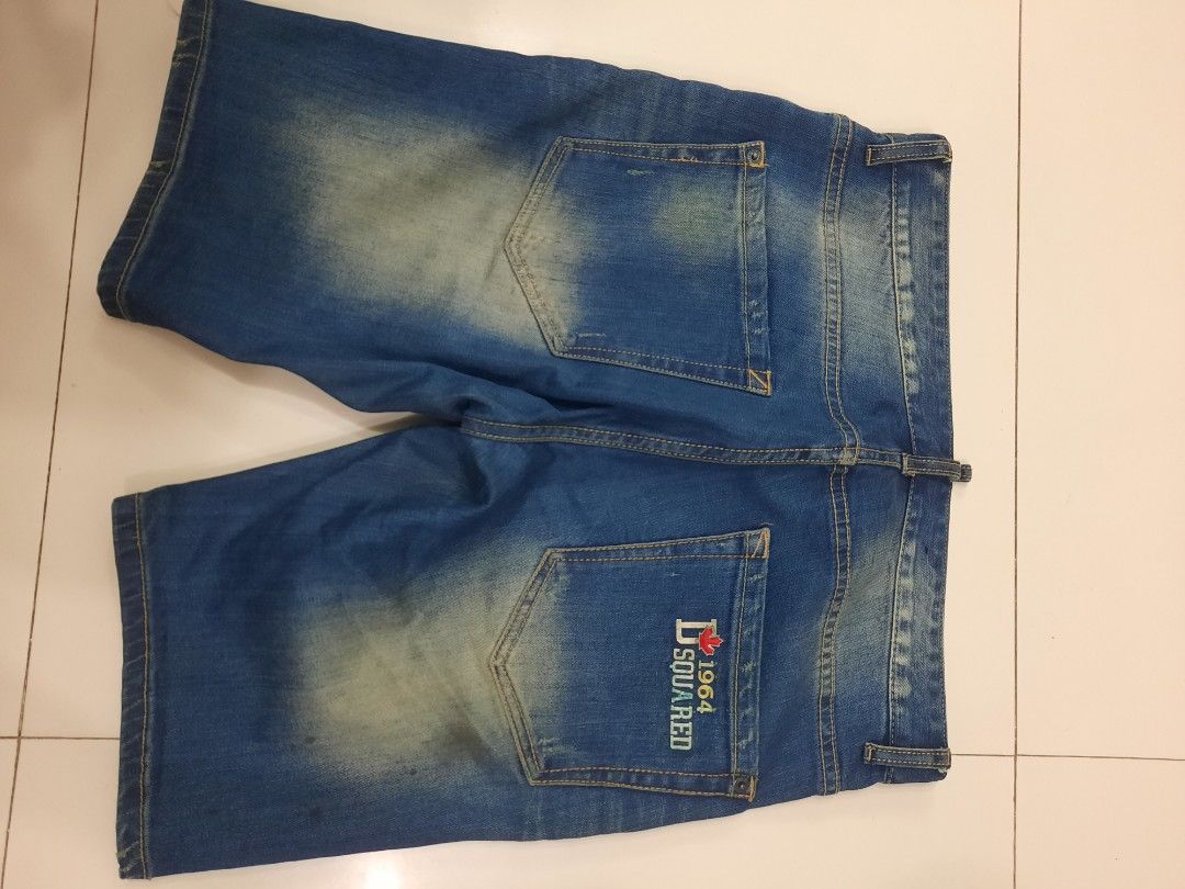 Dsquared denim shorts (Category: Shorts) located in Santa Maria. Submitted by jordangail (Listing ID 1317225878, Image 3). Description: dsquared jorts 48 on tag waistline 32 length 19 leg opening 8.5 solid neto metal ying design sa back pocket mine na gcash lbc.jnt god bless.